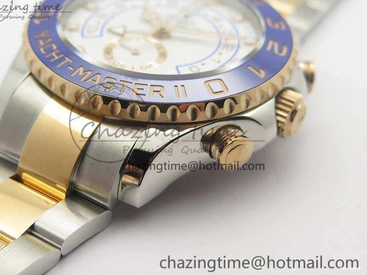 RG Blue Ceramic 116681 Version On RG JF SS Edition Dial SS Best New II Bracelet A7750 YachtMaster 1:1 0112